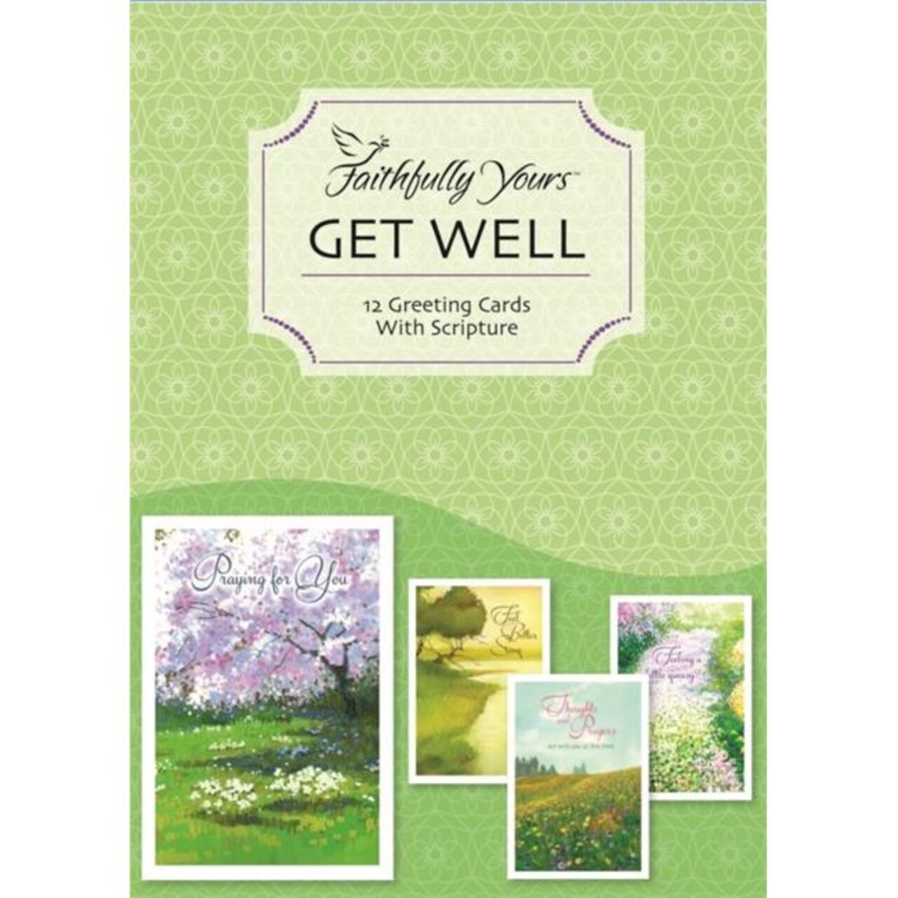 Faithfully Yours 170275 Boxed - Card Get Well-Botanical - Box of 12